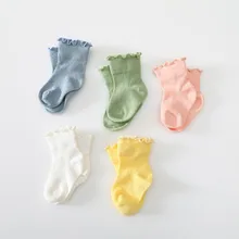 Г. Детские носки высокого качества хлопковые свободные короткие носки с оборками для маленьких девочек, Мягкие короткие носки ярких цветов для детей от 0 до 6 лет