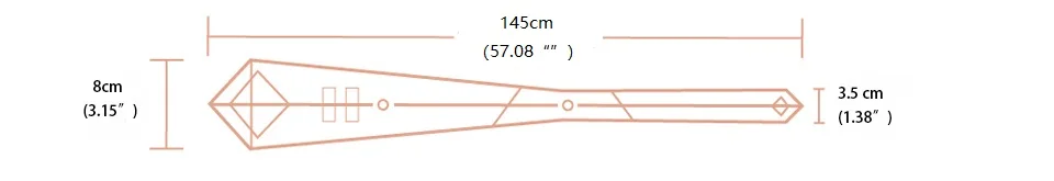 145cm tie size