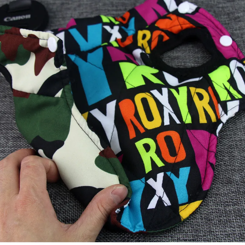 Winter Warm Pet Dog Clothes Letters Camouflage Reversible Coat Jacket For Small Medium Large Dogs Warm Cotton Pet Vest Clothing  13