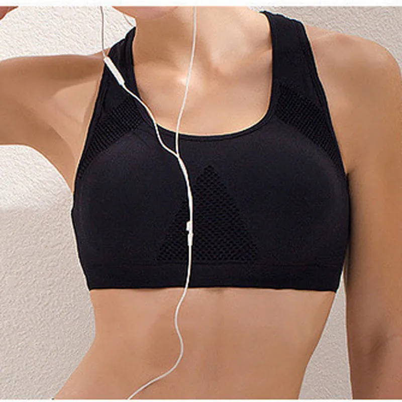 Breathable Yoga Bra Tops For Women Fitness Sportswear Seamless Sports Bra Gym Running Crop Tops Hollow Out Summer Sport Tanks