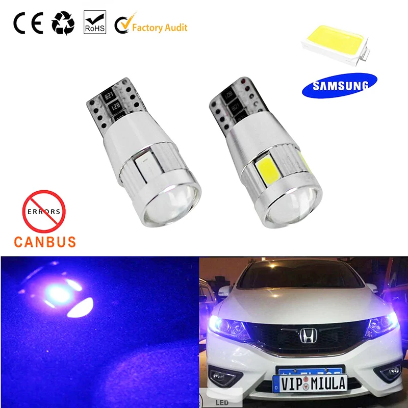 1pcs Car Auto LED T10 194 W5W Canbus 6 smd 5630 LED Light Bulb OBC No error led light parking Bulb Lamp Free shipping