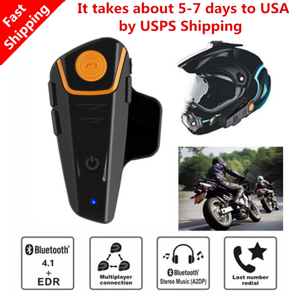

BT-S2 Pro Wireless Moto motorcycle Helmet intercom IPX67 Waterproof FM Radio 1000M Motorcycle Intercom bluetooth Helmet Headset
