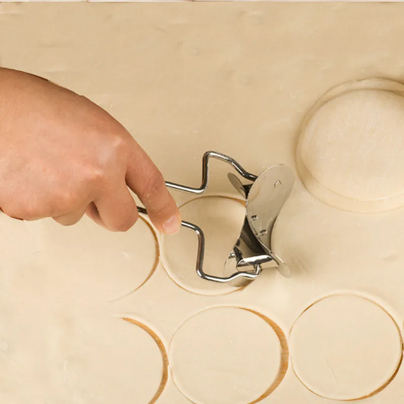 Stainless Steel Round Dumplings Wrappers Molds Rolling Cutting Blade