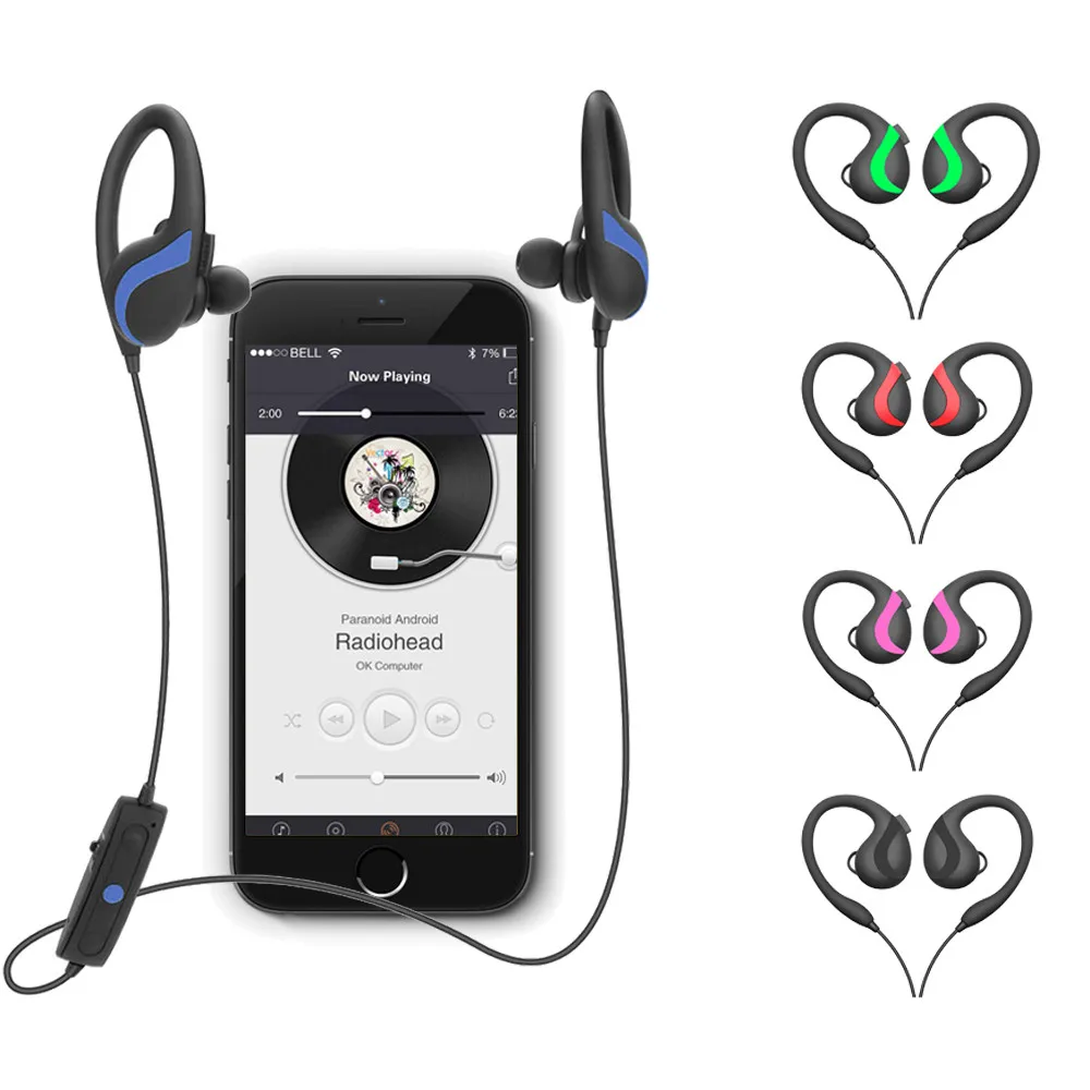 

2018 New Bluetooth 4.0 S7 Wireless Bluetooth Sport Stereo Earphone Headset For iPhone in-earphone easy carry engineering design