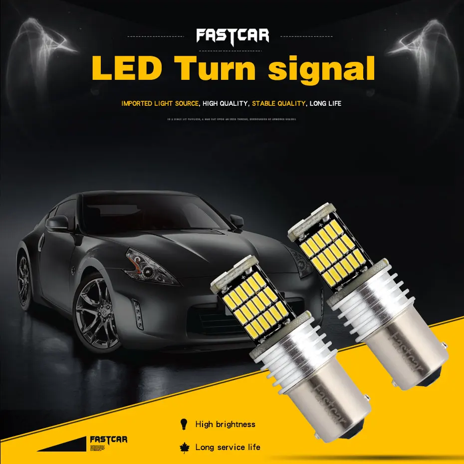 10X 12В 24В автомобильные светодиодный ные лампы 1156 P21W BA15S 45 S 4014 45SMD