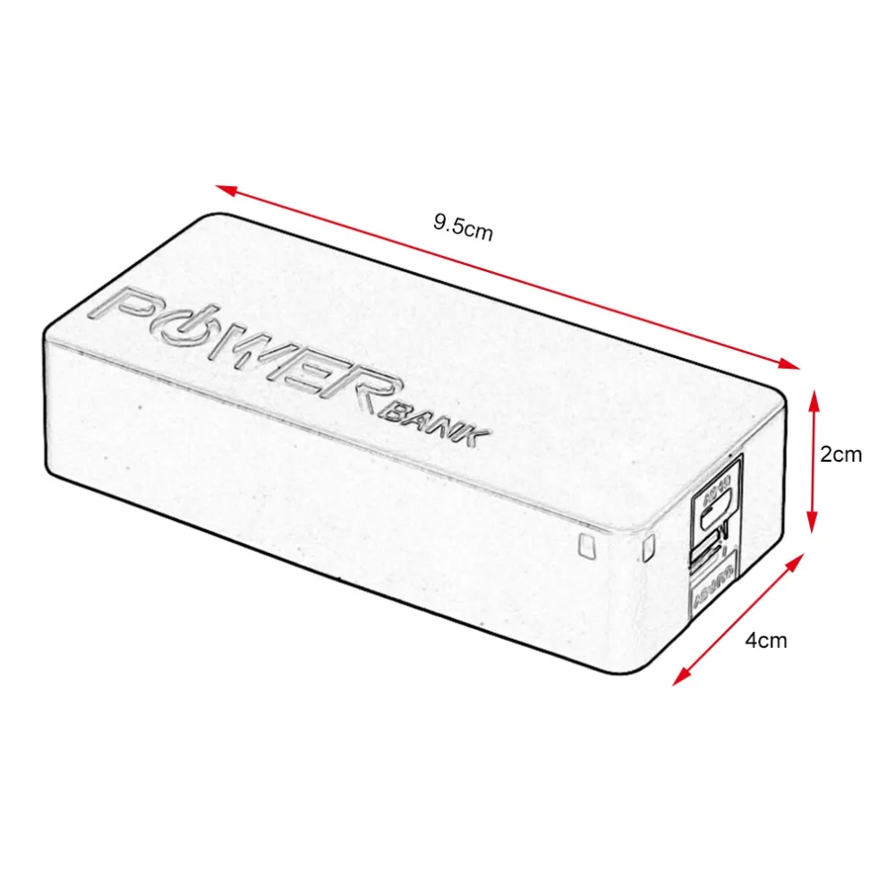 6 цветов 5 в USB DIY power bank чехол Портативный внешний аккумулятор коробка для хранения банк питания чехол для телефонов на 5600 мАч(без батареи