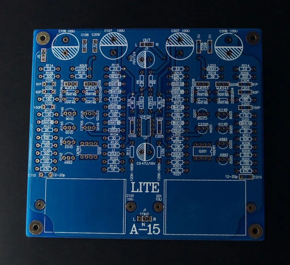 LITE A15 transistor preamp PCB bare board | Электроника