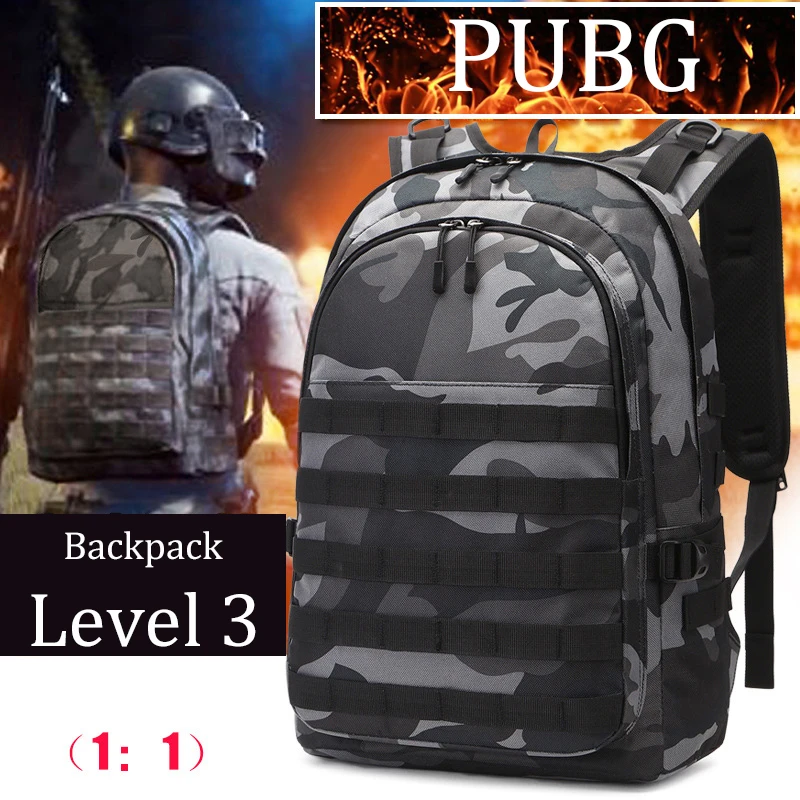 Мужской рюкзак для игры в Battlefield, многофункциональный, вместительный, камуфляжный, рюкзак для путешествий, USB, разъем для наушников, 3 уровня, сумка PUBG