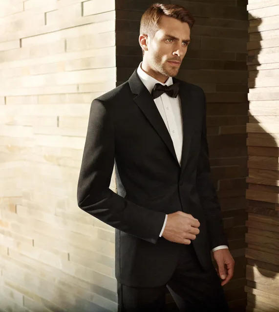 

2018 Black mens blazer designs mens slim fit suit jacket men wedding tuxedos men suits 2-piece (jacket+pants)