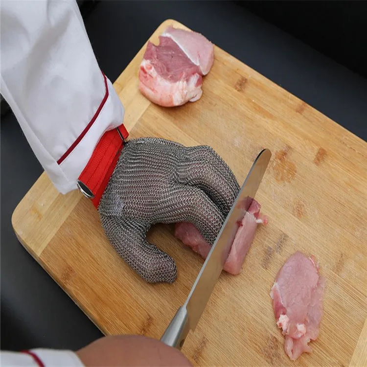 Перчатки из нержавеющей стали защита от порезов мясника мяса перчатки с защитой 1