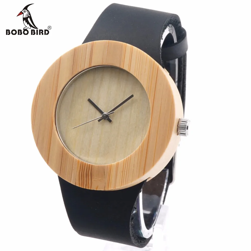 Prix pour Bobo bird conception de cru des femmes marque de luxe en bois bambou montres dames montre avec réel en cuir quartz montre en boîte-cadeau Prix pour Bobo bird conception de cru des femmes marque de luxe en bois bambou montres dames montre avec réel en cuir quartz montre en boîte-cadeau