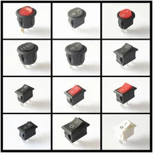 SPST KCD1 2PIN 3PIN On/Off Round/Square Boat Rocker Switch DC AC 6A/250V Car Dash Dashboard Plastic Switch Dropshipping