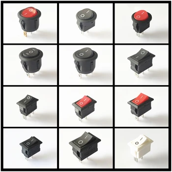 

SPST KCD1 2PIN 3PIN On/Off Round/Square Boat Rocker Switch DC AC 6A/250V Car Dash Dashboard Plastic Switch Dropshipping