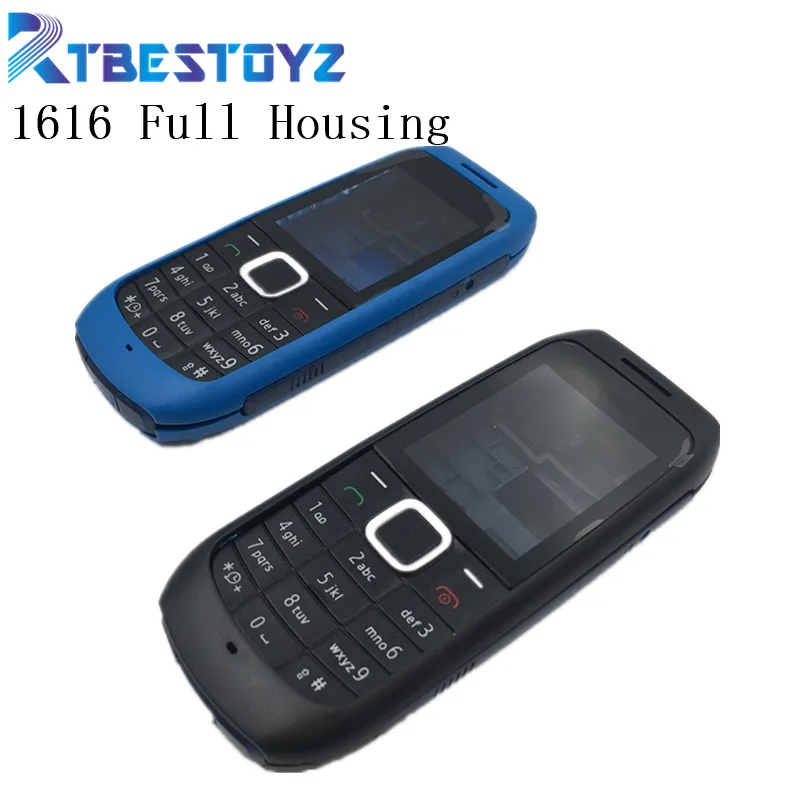 

RTBESTOYZ 1616 Full Housing Original New For Nokia 1616 Housing Cover Door Frame + Battery Back Cover + Keypad