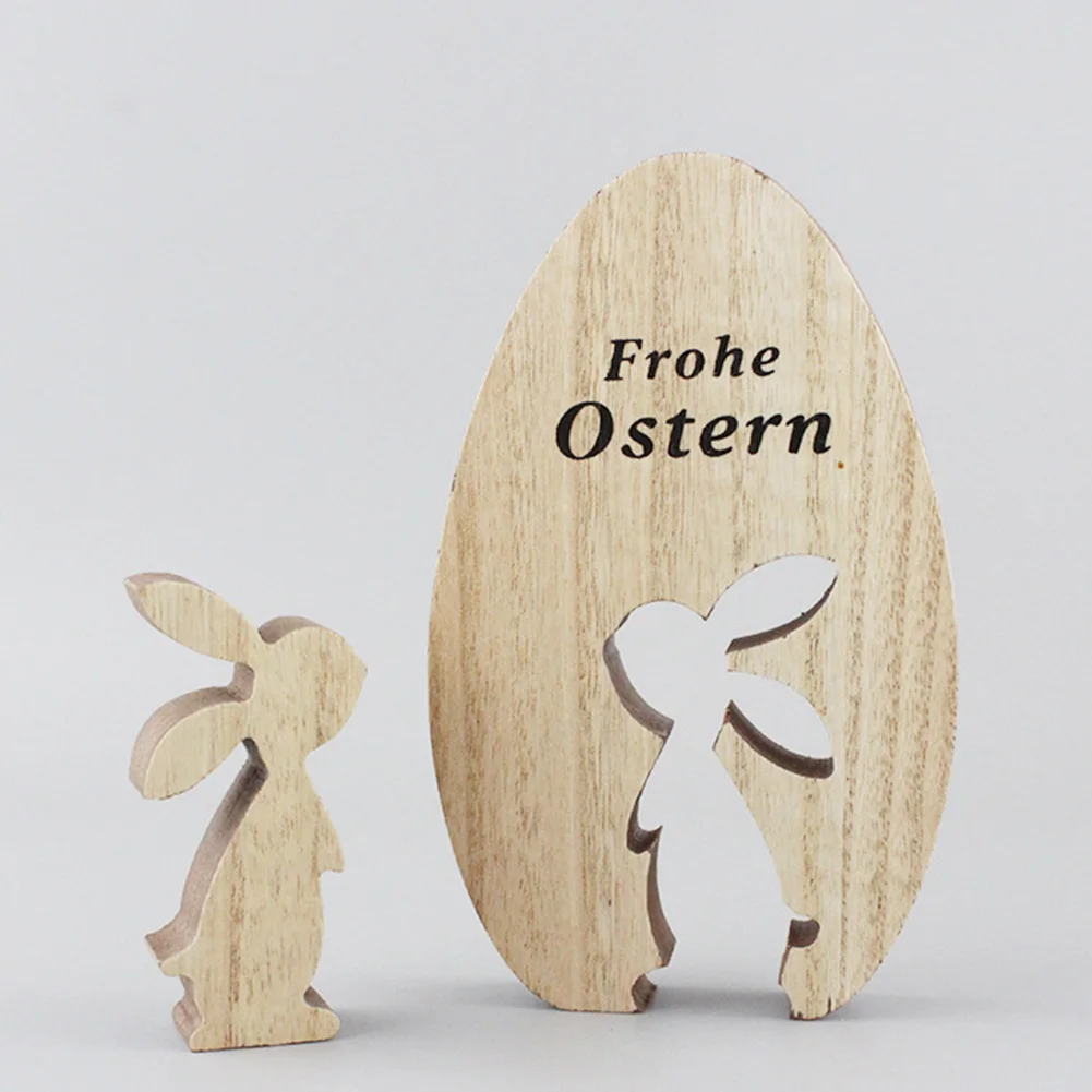 

Home Handmade Gifts Party Decoration DIY Country Style Hollow Wooden Children Craft Desktop Accessories Easter Ornaments Office