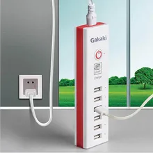 6 USB Fast Charger AC Power Adapter Universal Portable Mobile Phone Wall Charger 5V 6A For iPhone 6 6s iPad Samsung Xiaomi Brand