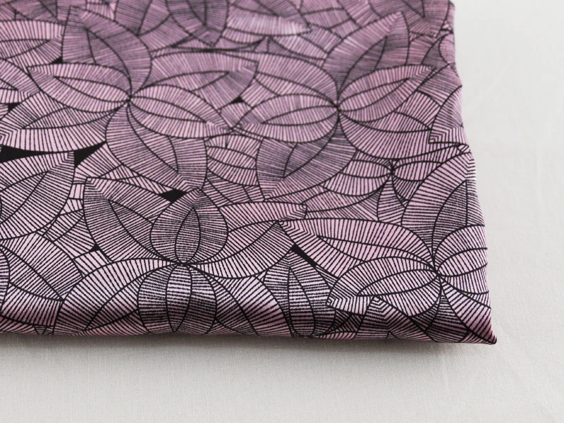 Цветок лотоса полиэстер Шармез печатных ткань шарф с шитьем ремесло diy ткань Атлас