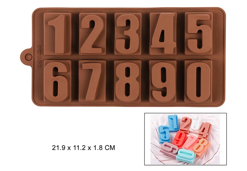 Silicone Chocolate Molds English Letters Number Symbol Alphabet Silica gel Cake Moulds White Block Fondant Cake Decorating Tools