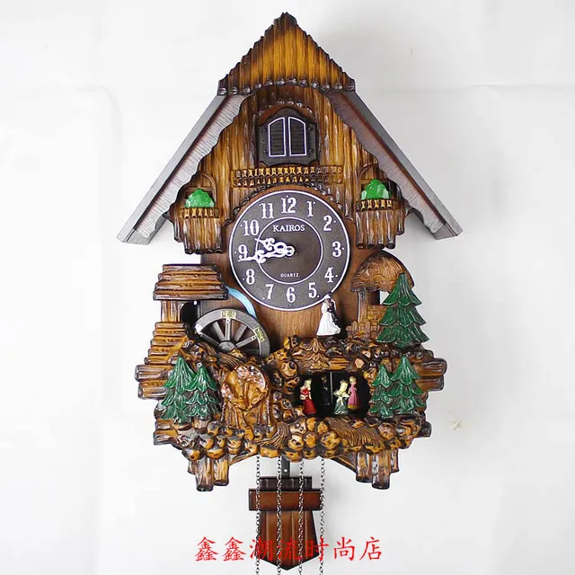 Buy The bird wall clock European rural quiet time cuckoo clocks for the sitting