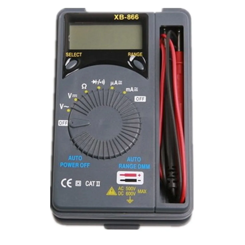 18PCS XB866 Pocket LCD Digital Multimeter Voltmeter Ammeter DC AC