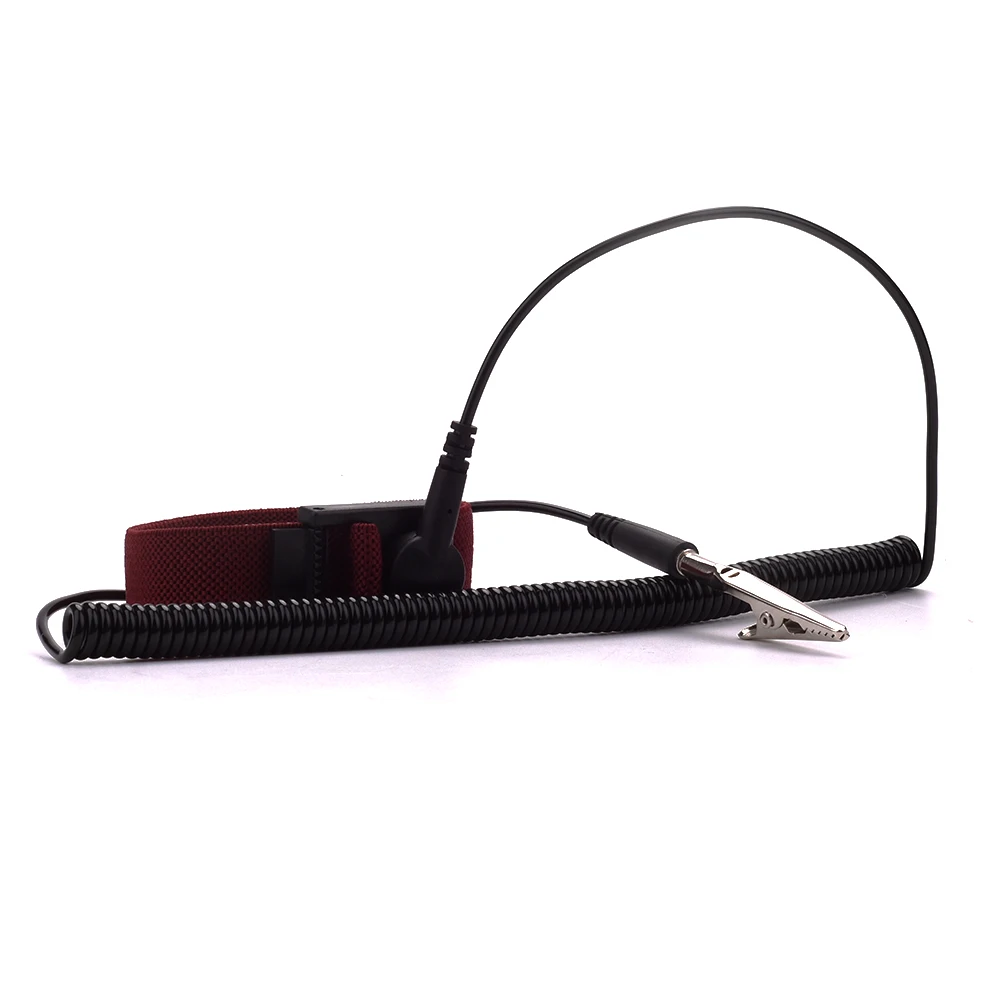 

Hot Sale 10PCS/SET Wine Color KTWS1120 Elastic Adjustable Anti Static Silica gel Wrist Band Strap