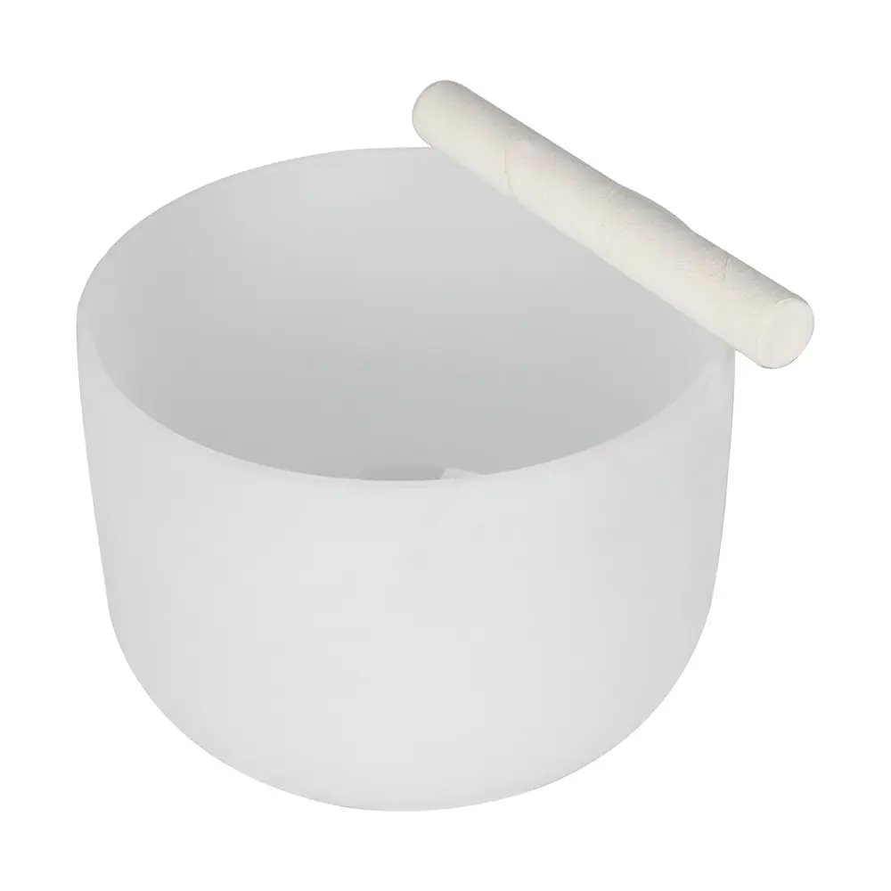 

10 Inch Crystal Singing Bowl G Note with Mallet & Rubber O-Ring for Music Making Musical Healing Meditation Yoga Home