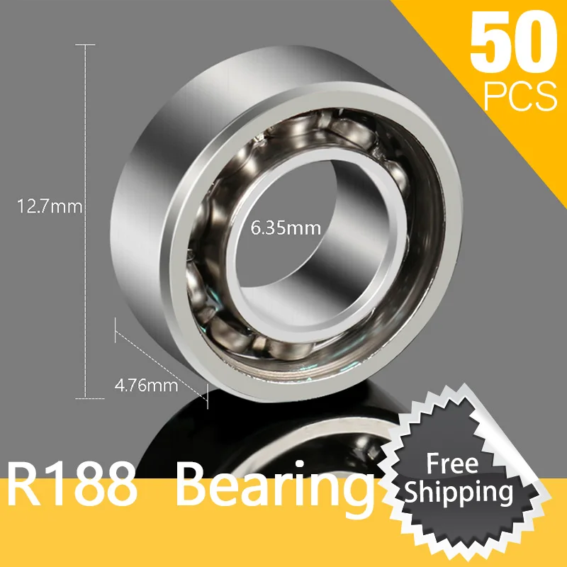 

50pcs Hand Spinner R188 Bearing For Hand Spinner Fidget Toy EDC Hands Spiners Autism And ADHD Rotation Fingertip Gyro