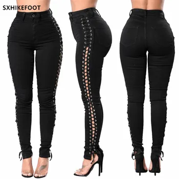 

Pants Pantalon Mujer Women Loose New Arrival Mid Trousers Woman Hot Sale Europe And America 2019 Sexy Personality Bandage Tight