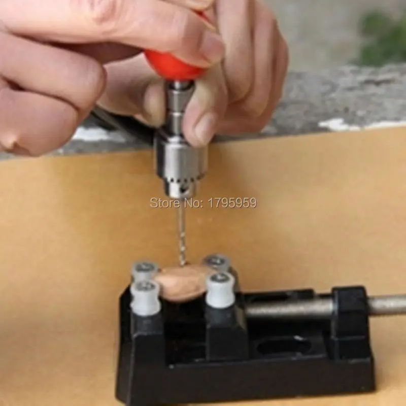 Pin Vise Round Plastic Ball Handle Swivel Head Hand Twist Drill Clamping Range 0.3-4mm Micro Stainless steel Manual Drilling Tools (2)