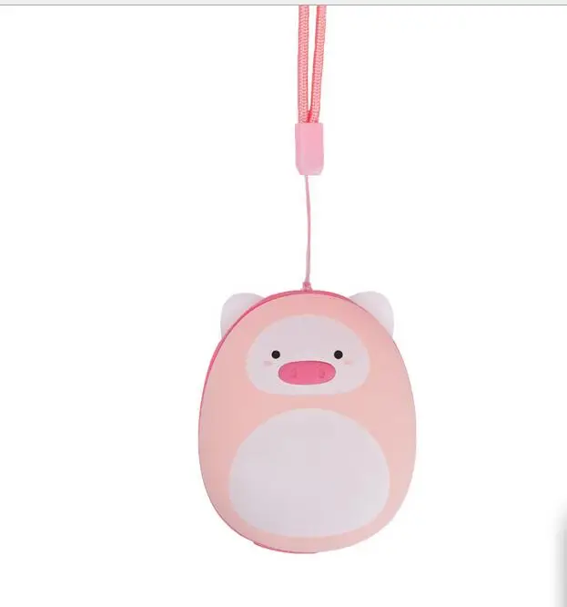 Новая красивая свинья теплая ручная зарядка с мобильным питанием теплая детская мини-портативная электрическая нагревательная сокровища - Цвет: Розовый
