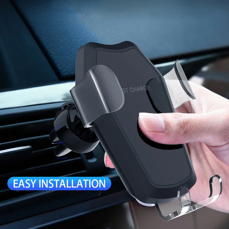 

Automatic Mobile Phone Holder Fast Wirless Charger In Car Air Vent Mount 10W Qi Car Wireless Charger for IPhone XS 8 Samsung S9