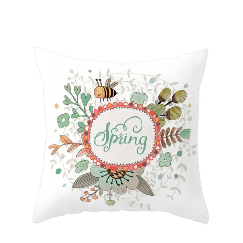 Easter Rabbit Print Pillow Cushion Case Polyester Sofa Car Cushion Cover Home Decor 2019 new product hot sale #3m11 (6)