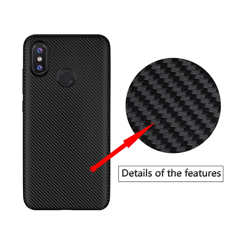 carbon fiber silicone case xiaomi mi 8 (5)