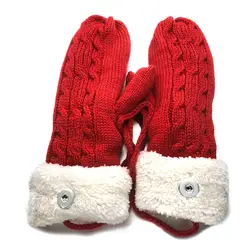 6 цветов 009 Зимние Модные Рождественские перчатки Подходит для застежки на кнопке 18 мм трикотажные перчатки Подвески Модные украшения для
