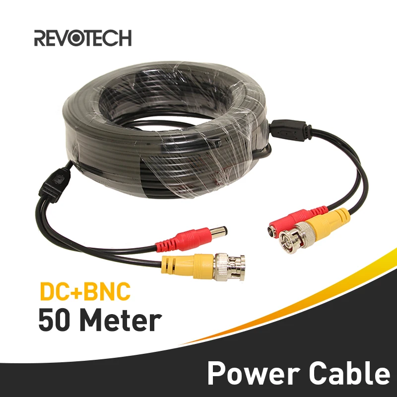50 м DC BNC 2в1 видео адаптер питания кабель для камеры видеонаблюдения системы безопасности аксессуары