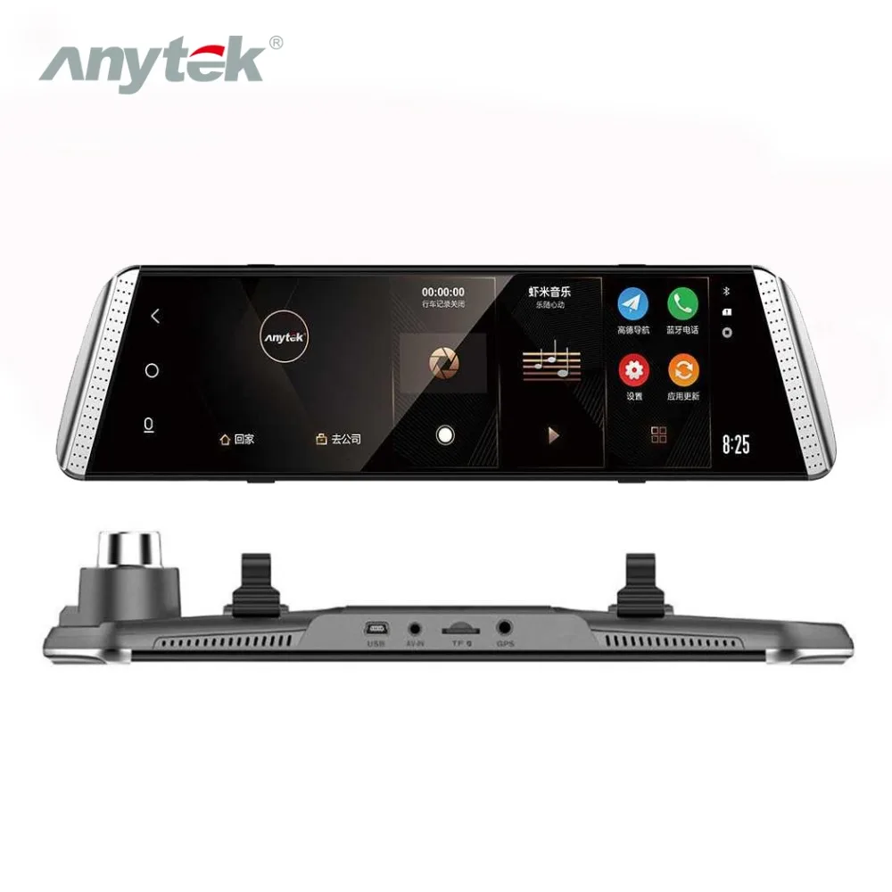 Anytek T500 Автомобильная камера 9.88in Автомобильный видеорегистратор Сенсорное