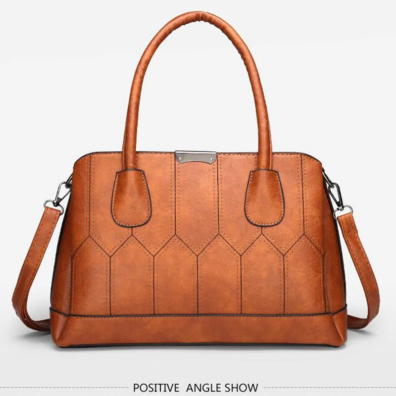 

PU Leather Handbags For Women Solid Color Vintage Fashion Shoulder Bags For Female Beautiful Elegant Shoulder Bags Crossbody bag