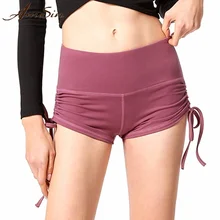 Шорты с высокой эластичной резинкой на талии, спортивные шорты для йоги, быстросохнущие тренировочные шорты для бега, танцевальные шорты для девочек, одежда для фитнеса спортзала