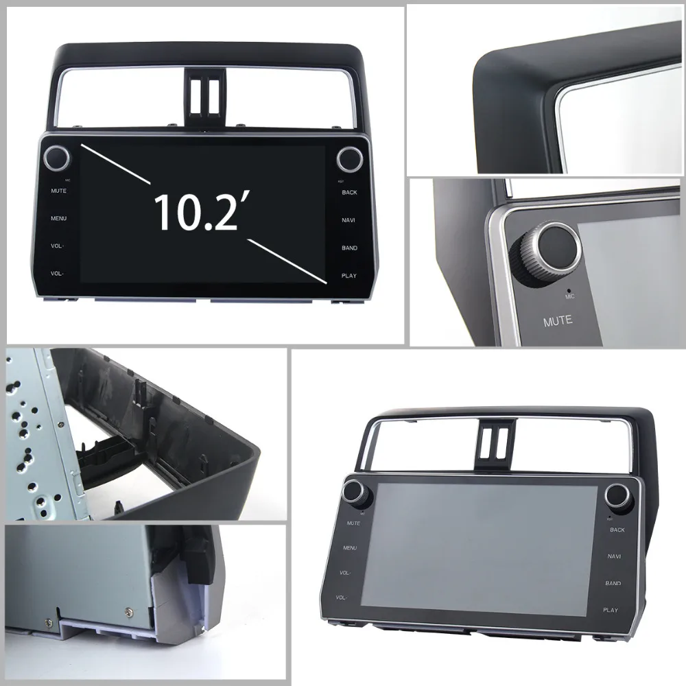 Cheap 10.2" 2 din Car Multimedia Player for Toyota New Prado 2018 Android 7.1 Stereo Navigation Steering Wheel Contorl 1024*600 Radio 4