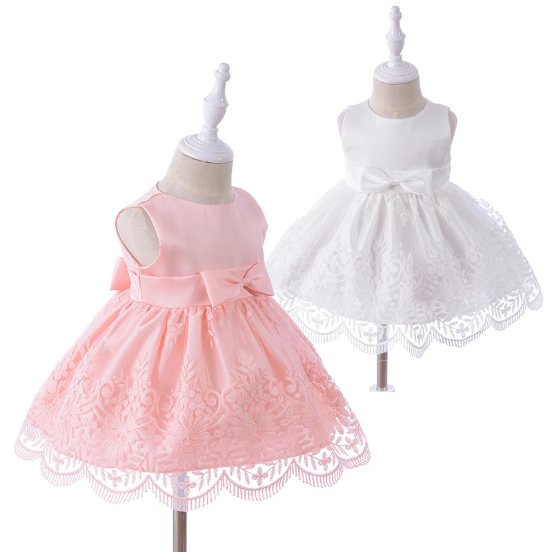 Baby Girls Formal Dress Lace Flower Clothes Wedding Party Gown Infant Dresses Newborn 1 Year Birthday Baby Dress Princess Party