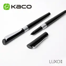 Серебряный зажим черный металл авторучка KACO LUXO 0,5 мм с капюшоном Перо Чернила ручки Бизнес студент подарок написание канцелярские с коробка