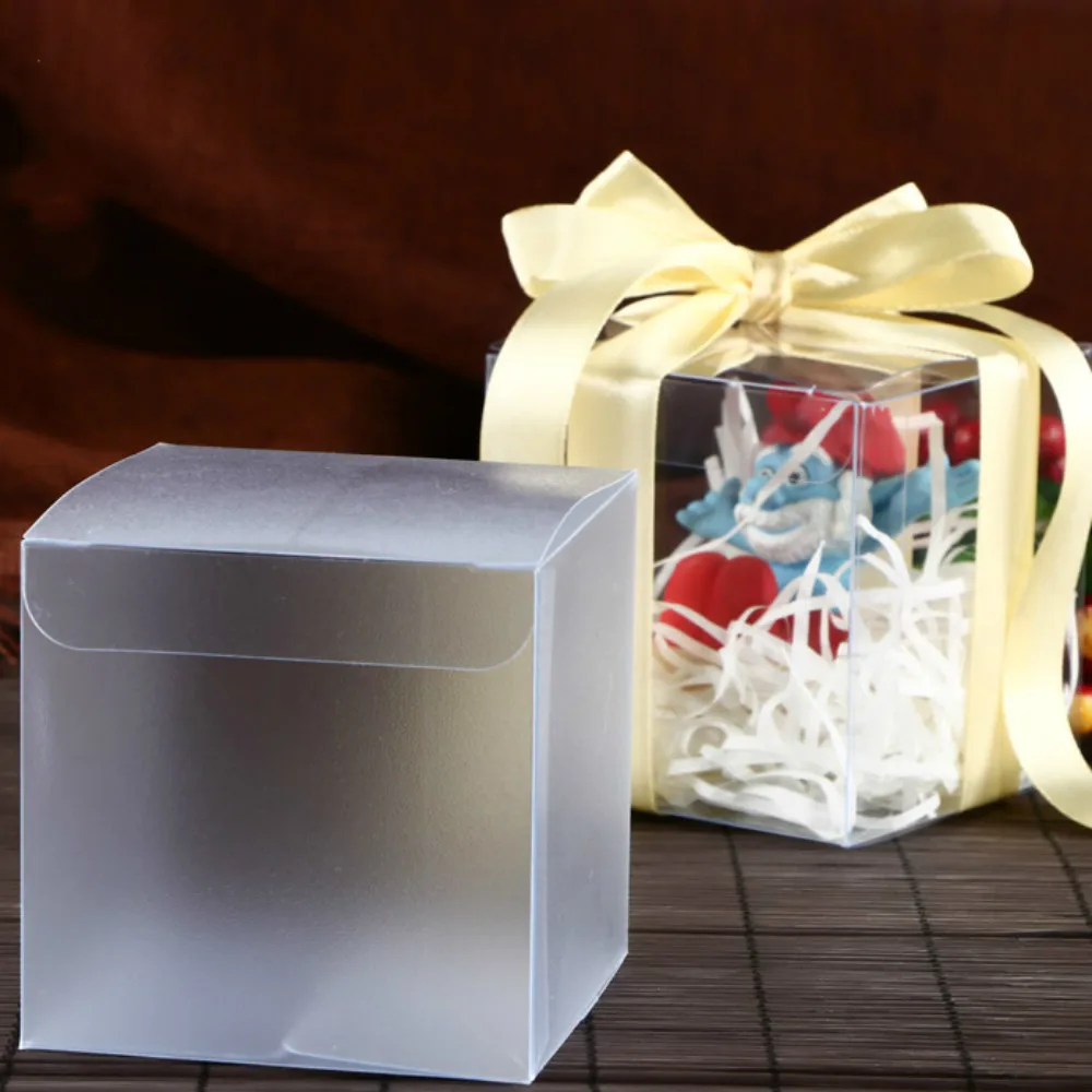 Small Square PET Case Transparent Box Gift Candy Boxes Plastic Gift