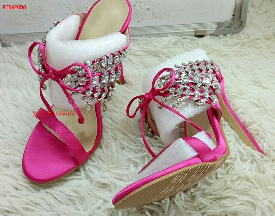 Summer-Women-High-Heel-Sandals-Female-Flock-Lace-Up-Solid-Thin-Heel-Casual-Party-Crystal-Stiletto