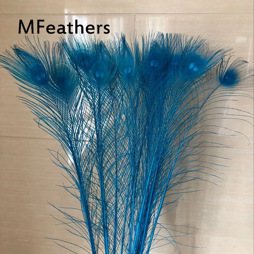 1000 pcs Turquoise Blue Bulk Centerpieces Long Peacock tails Feather Cheap for Decoration Christmas Costume Wedding Wholesale | Дом и сад