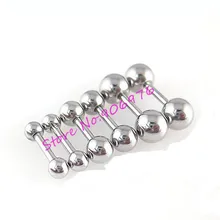Прямой штангой язык бар брови кольцо tregus хирургическая Сталь винт Fix шары серебро 16 г индивидуальные 200 шт./лот фантазии