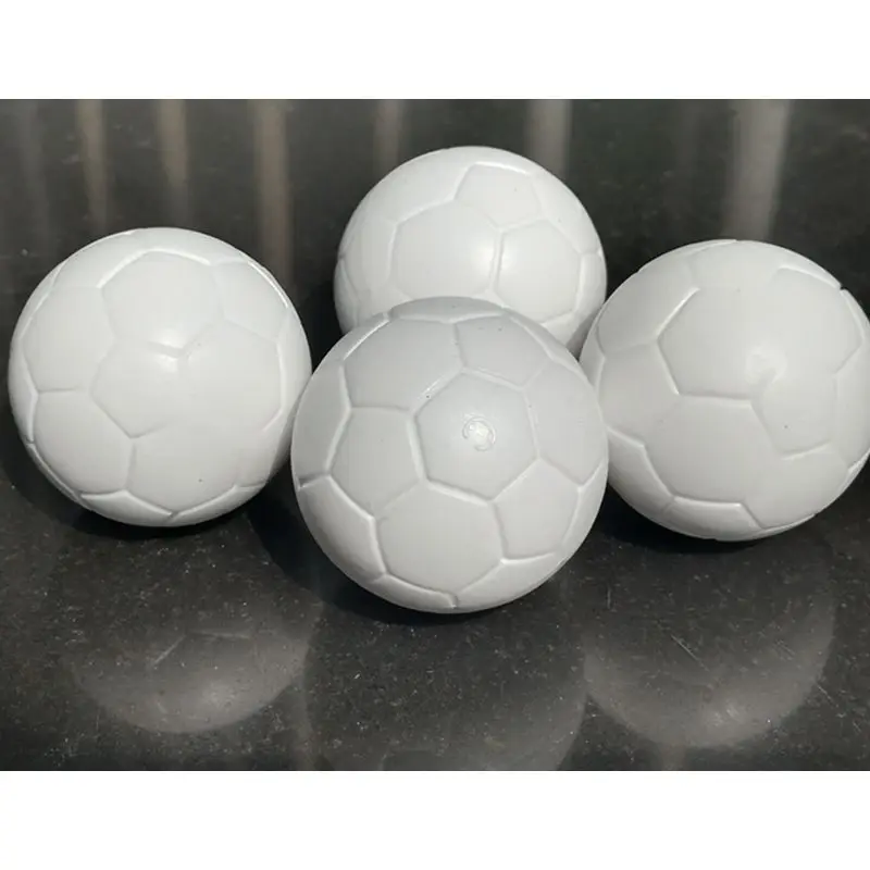 3X 36mm SOLID SCUFFED Football Table Balls With Rubber Grip Coating White 