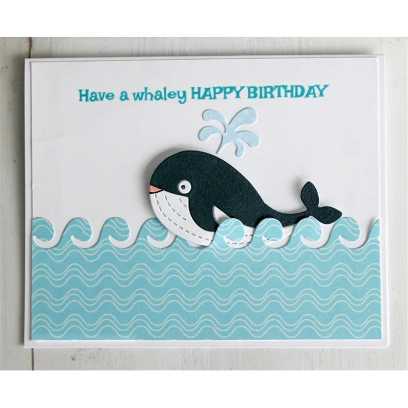 

DiyArts 1 Pcs/lot Metal Cutting Dies Scrapbooking for Card Making DIY Embossing Cuts New Craft Die Whale Elements
