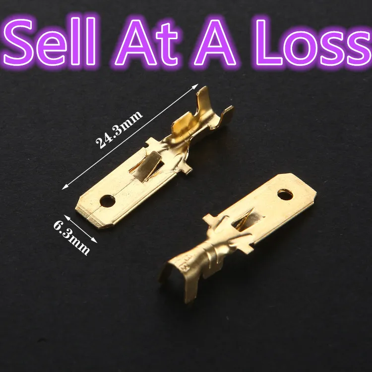 20pcs 6.3mm Copper L15 Male Wire Splice Crimp Terminal Spade Connector Sell At A Loss USA Belarus Ukraine | Обустройство дома