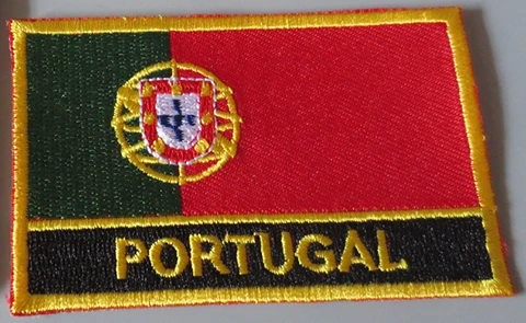 Нашивки с вышивкой в национальном флаге и Металлический Нагрудный значок с флагом, Португалия - Цвет: Flag Patch