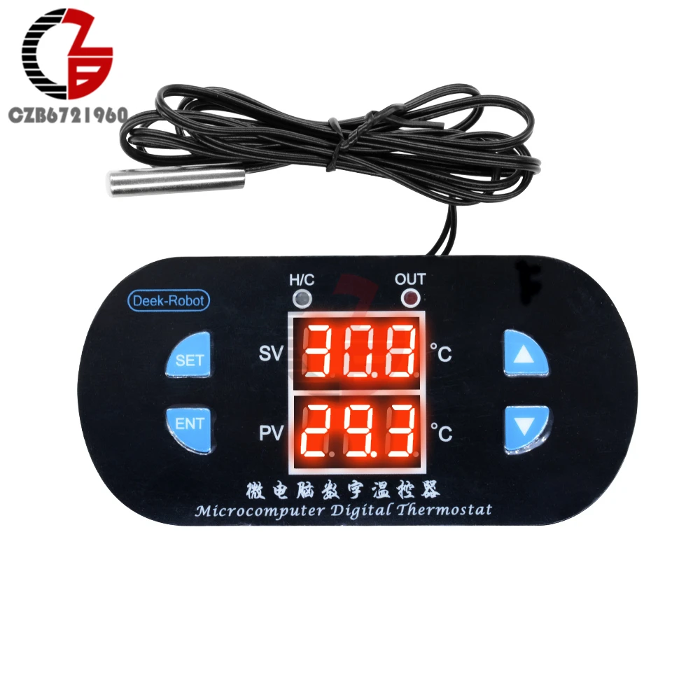 DC 12V Digital Temperature Controller Regulator Dual LED Display Smart